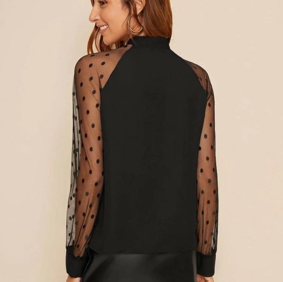 Last 1!!  KENDALL Sheer Sleeve Blouse - Picture 3 of 3